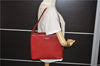 Authentic BURBERRY Vintage Leather Shoulder Hand Bag Purse Red 2621E