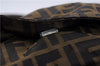 Authentic FENDI Vintage Zucca Shoulder Cross Body Bag Nylon Leather Brown 2621F