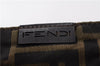 Authentic FENDI Vintage Zucca Shoulder Cross Body Bag Nylon Leather Brown 2621F