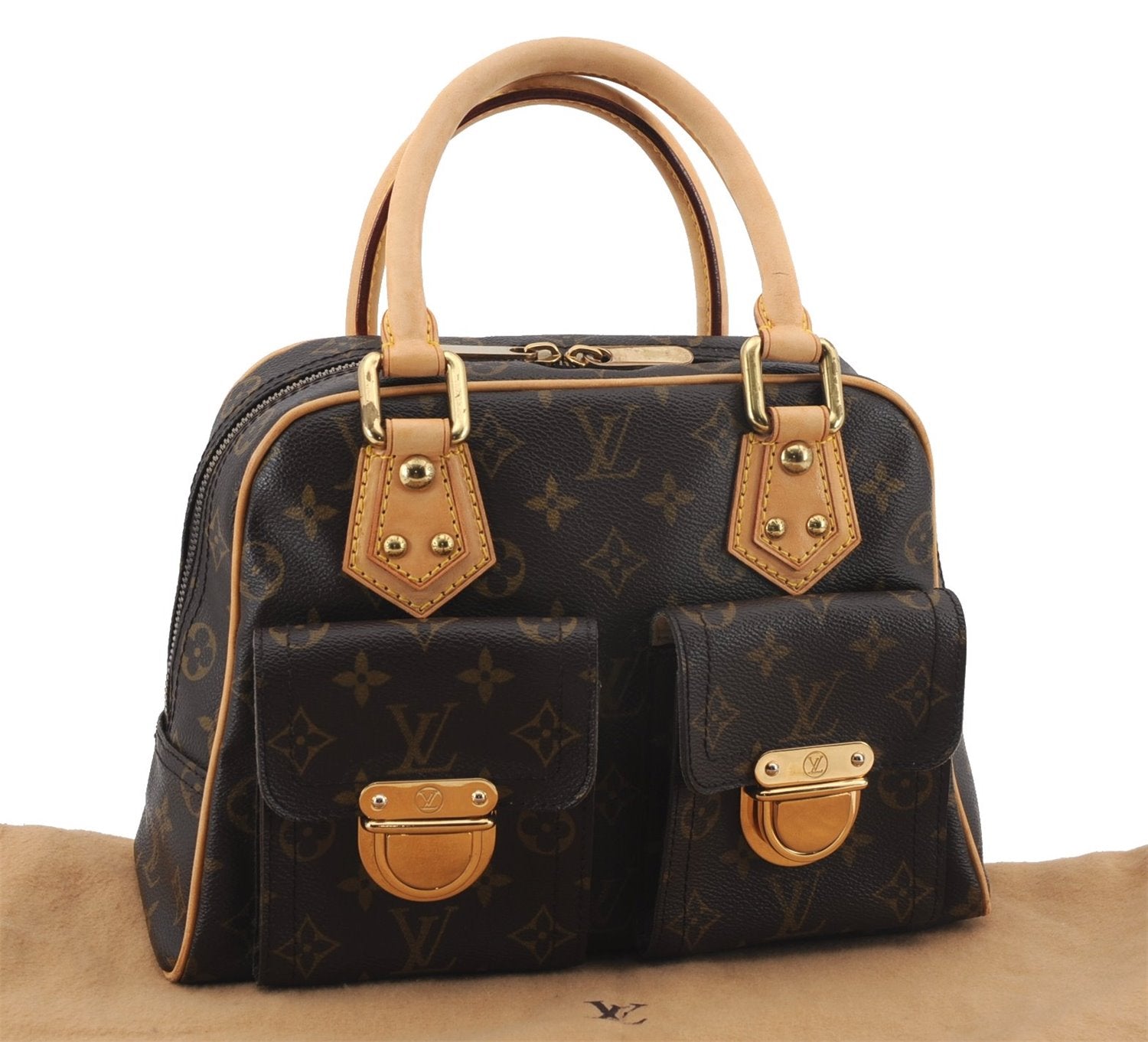Authentic Louis Vuitton Monogram Manhattan PM Hand Bag Purse M40026 LV 2623F
