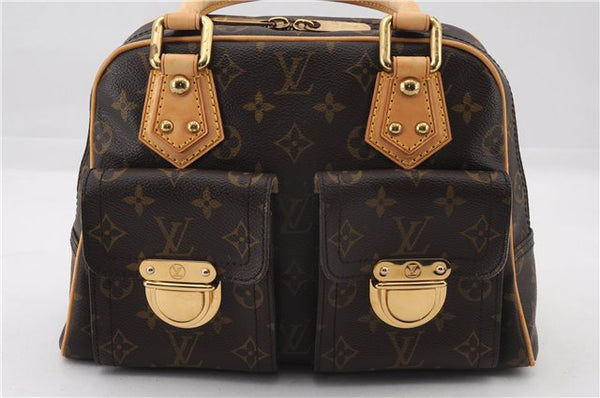 Authentic Louis Vuitton Monogram Manhattan PM Hand Bag Purse M40026 LV 2623F