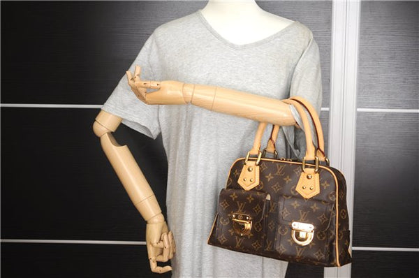 Authentic Louis Vuitton Monogram Manhattan PM Hand Bag Purse M40026 LV 2623F