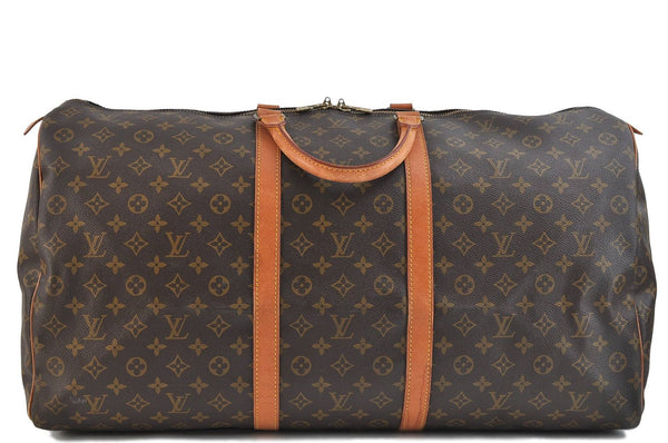 Authentic Louis Vuitton Monogram Keepall 60 Boston Bag M41422 LV 2624D