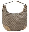 Authentic GUCCI Vintage Shoulder Hand Bag Purse GG PVC Leather Brown 2624E