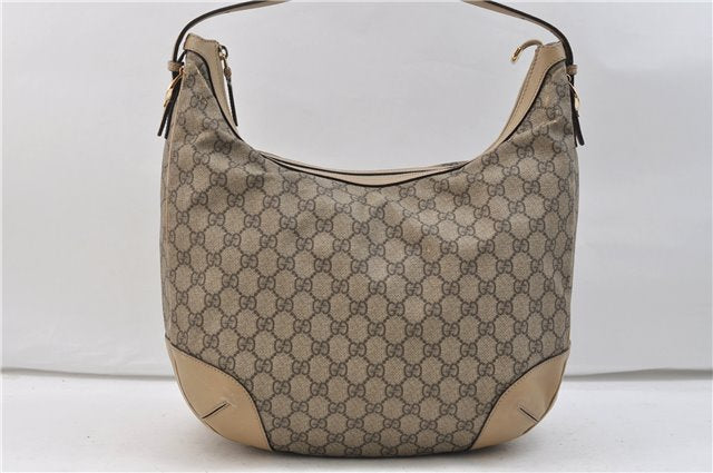 Authentic GUCCI Vintage Shoulder Hand Bag Purse GG PVC Leather Brown 2624E