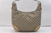 Authentic GUCCI Vintage Shoulder Hand Bag Purse GG PVC Leather Brown 2624E