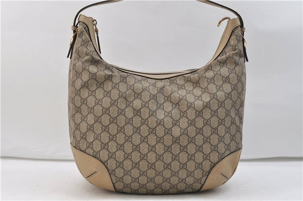 Authentic GUCCI Vintage Shoulder Hand Bag Purse GG PVC Leather Brown 2624E