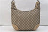 Authentic GUCCI Vintage Shoulder Hand Bag Purse GG PVC Leather Brown 2624E