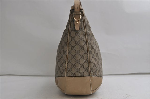 Authentic GUCCI Vintage Shoulder Hand Bag Purse GG PVC Leather Brown 2624E