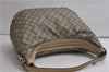 Authentic GUCCI Vintage Shoulder Hand Bag Purse GG PVC Leather Brown 2624E