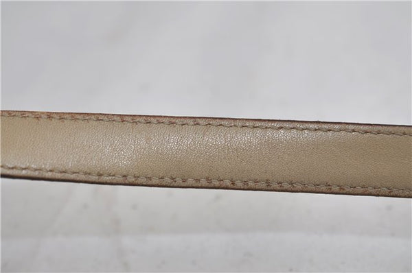 Authentic GUCCI Vintage Shoulder Hand Bag Purse GG PVC Leather Brown 2624E