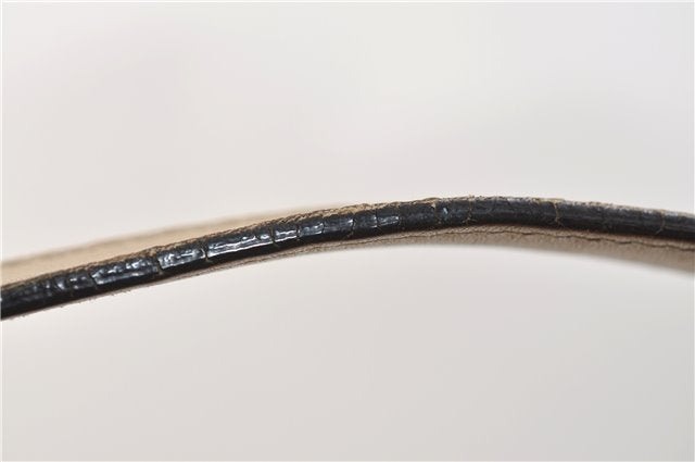 Authentic GUCCI Vintage Shoulder Hand Bag Purse GG PVC Leather Brown 2624E