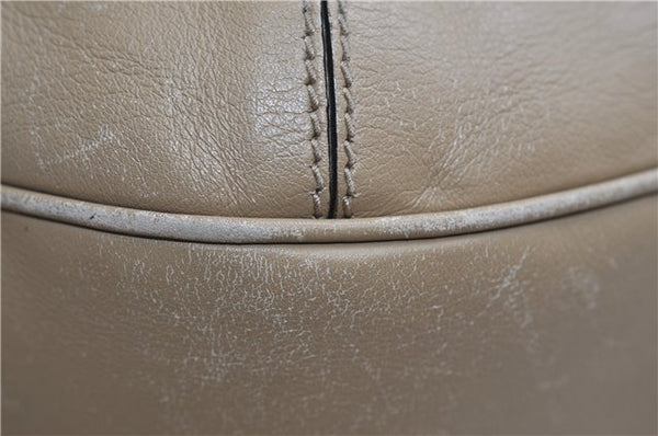 Authentic GUCCI Vintage Shoulder Hand Bag Purse GG PVC Leather Brown 2624E