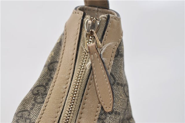 Authentic GUCCI Vintage Shoulder Hand Bag Purse GG PVC Leather Brown 2624E