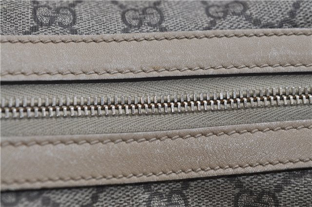 Authentic GUCCI Vintage Shoulder Hand Bag Purse GG PVC Leather Brown 2624E