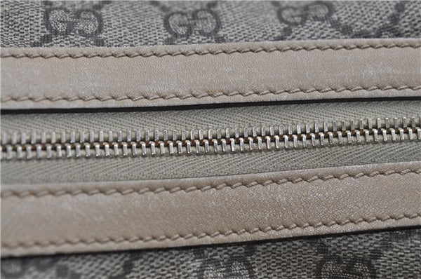 Authentic GUCCI Vintage Shoulder Hand Bag Purse GG PVC Leather Brown 2624E