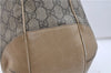 Authentic GUCCI Vintage Shoulder Hand Bag Purse GG PVC Leather Brown 2624E