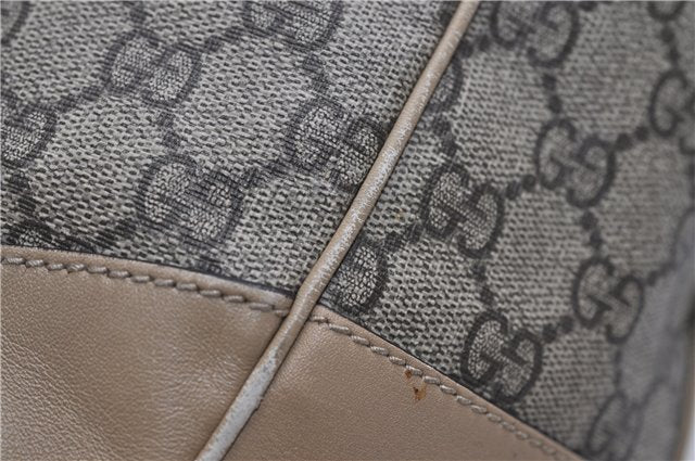 Authentic GUCCI Vintage Shoulder Hand Bag Purse GG PVC Leather Brown 2624E