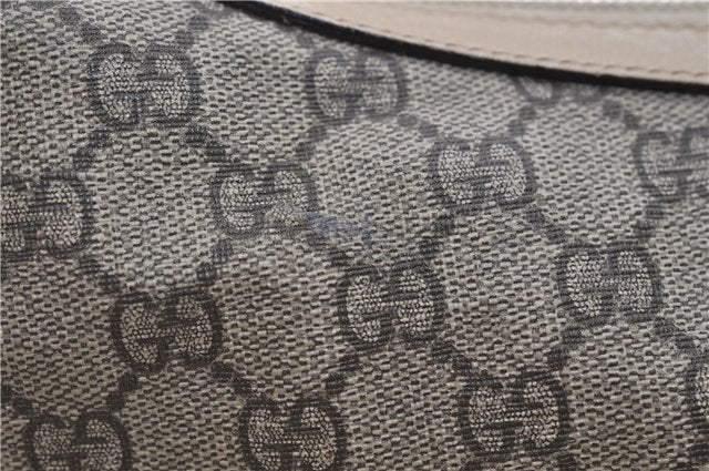 Authentic GUCCI Vintage Shoulder Hand Bag Purse GG PVC Leather Brown 2624E