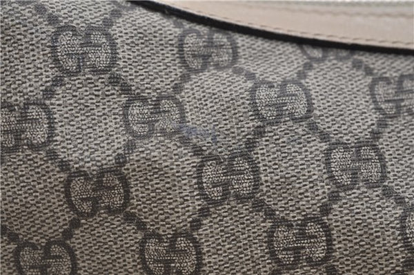 Authentic GUCCI Vintage Shoulder Hand Bag Purse GG PVC Leather Brown 2624E