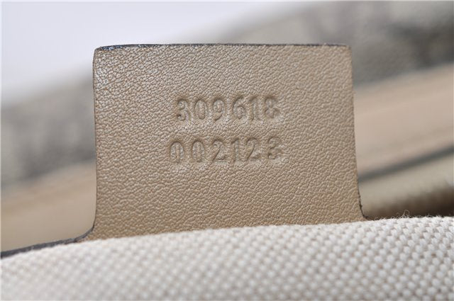 Authentic GUCCI Vintage Shoulder Hand Bag Purse GG PVC Leather Brown 2624E