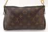 Auth Louis Vuitton Monogram Pallas Clutch Shoulder Hand Bag M44058 Black 2627F