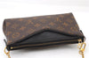 Auth Louis Vuitton Monogram Pallas Clutch Shoulder Hand Bag M44058 Black 2627F