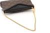Auth Louis Vuitton Monogram Pallas Clutch Shoulder Hand Bag M44058 Black 2627F