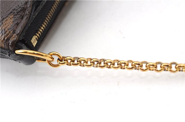 Auth Louis Vuitton Monogram Pallas Clutch Shoulder Hand Bag M44058 Black 2627F