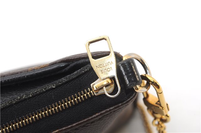 Auth Louis Vuitton Monogram Pallas Clutch Shoulder Hand Bag M44058 Black 2627F