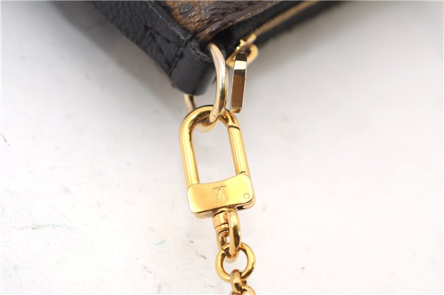 Auth Louis Vuitton Monogram Pallas Clutch Shoulder Hand Bag M44058 Black 2627F