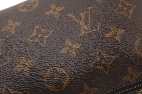 Auth Louis Vuitton Monogram Pallas Clutch Shoulder Hand Bag M44058 Black 2627F