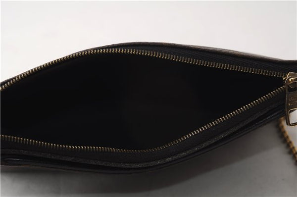 Auth Louis Vuitton Monogram Pallas Clutch Shoulder Hand Bag M44058 Black 2627F