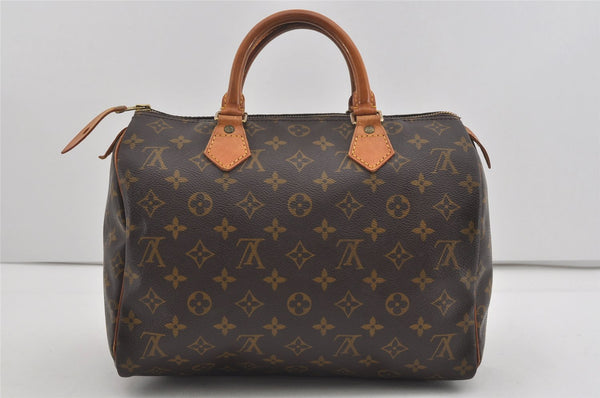 Authentic Louis Vuitton Monogram Speedy 30 Hand Boston Bag M41526 LV 2627I