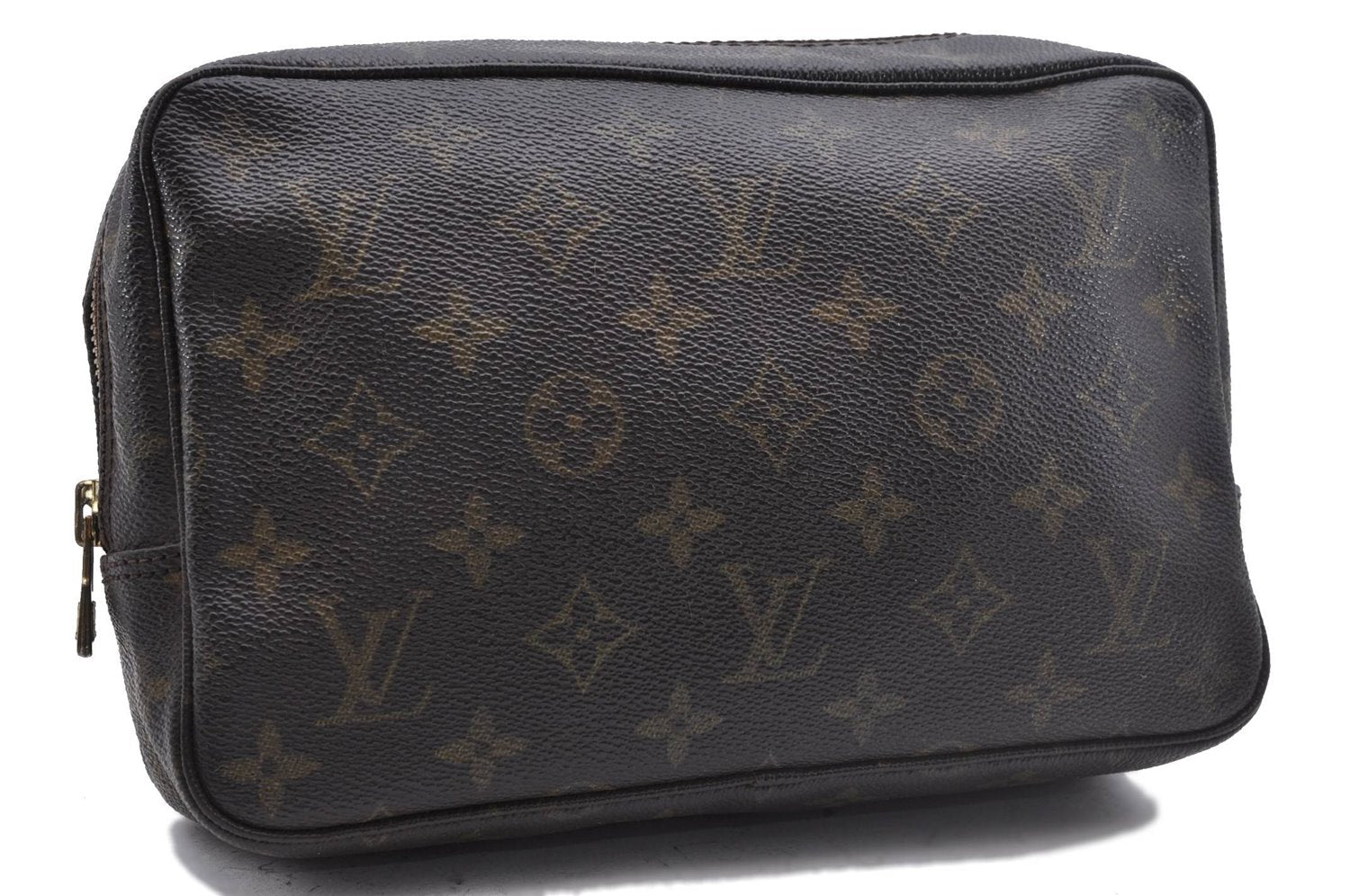 Auth Louis Vuitton Monogram Trousse Toilette 23 Clutch Hand Bag M47524 LV 2628D
