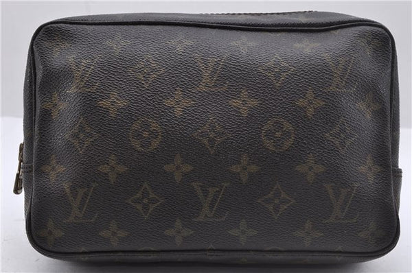 Auth Louis Vuitton Monogram Trousse Toilette 23 Clutch Hand Bag M47524 LV 2628D
