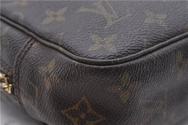Auth Louis Vuitton Monogram Trousse Toilette 23 Clutch Hand Bag M47524 LV 2628D