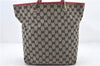 Authentic GUCCI Shoulder Tote Bag Purse GG Canvas Leather 0021098 Navy 2628E