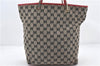 Authentic GUCCI Shoulder Tote Bag Purse GG Canvas Leather 0021098 Navy 2628E