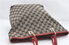 Authentic GUCCI Shoulder Tote Bag Purse GG Canvas Leather 0021098 Navy 2628E