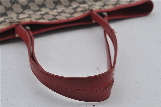 Authentic GUCCI Shoulder Tote Bag Purse GG Canvas Leather 0021098 Navy 2628E