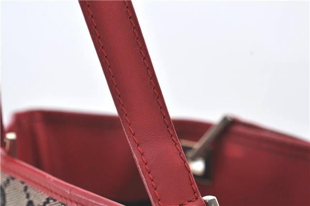 Authentic GUCCI Shoulder Tote Bag Purse GG Canvas Leather 0021098 Navy 2628E