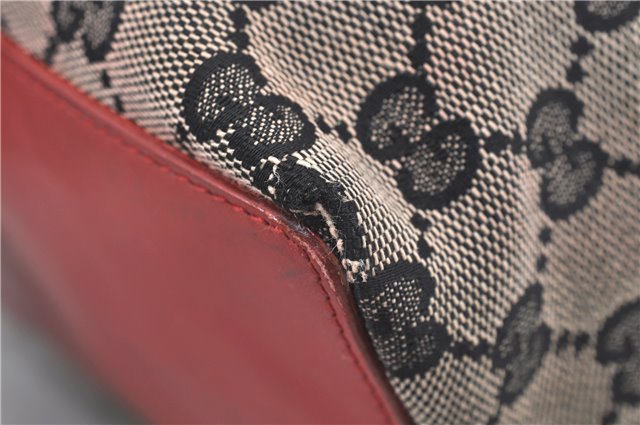 Authentic GUCCI Shoulder Tote Bag Purse GG Canvas Leather 0021098 Navy 2628E