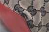 Authentic GUCCI Shoulder Tote Bag Purse GG Canvas Leather 0021098 Navy 2628E