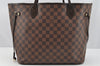 Authentic Louis Vuitton Damier Neverfull MM Shoulder Tote Bag N51105 LV 2628I