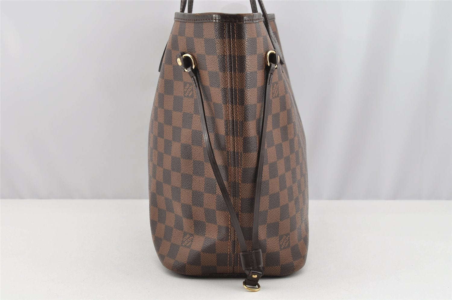 Authentic Louis Vuitton Damier Neverfull MM Shoulder Tote Bag N51105 LV 2628I