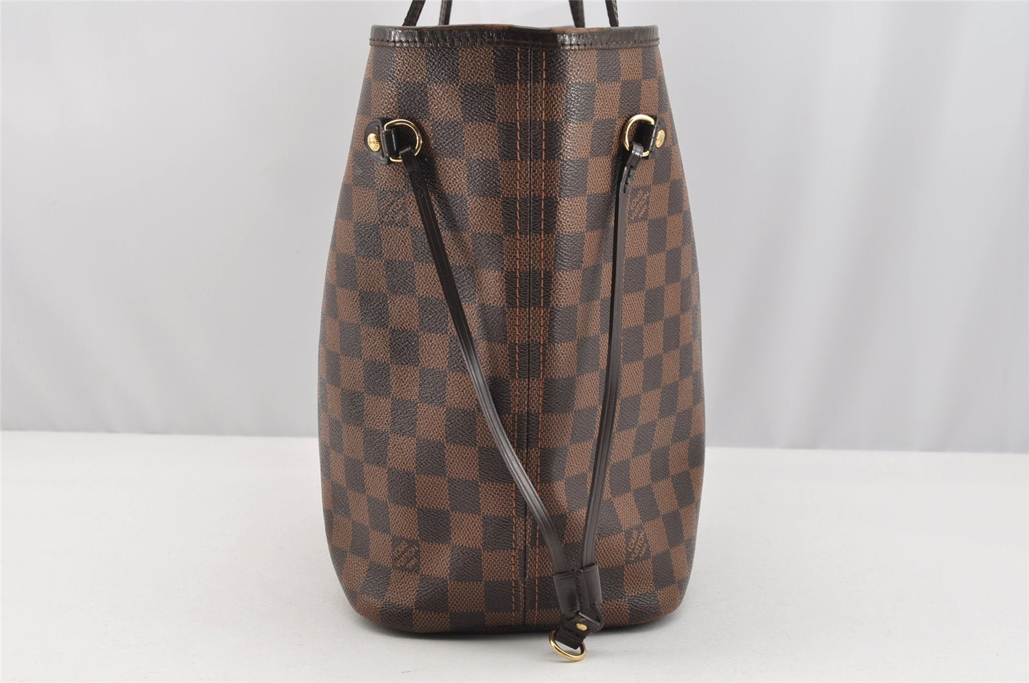 Authentic Louis Vuitton Damier Neverfull MM Shoulder Tote Bag N51105 LV 2628I