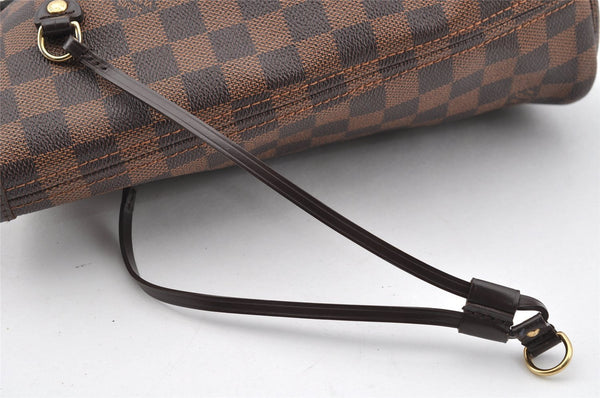 Authentic Louis Vuitton Damier Neverfull MM Shoulder Tote Bag N51105 LV 2628I