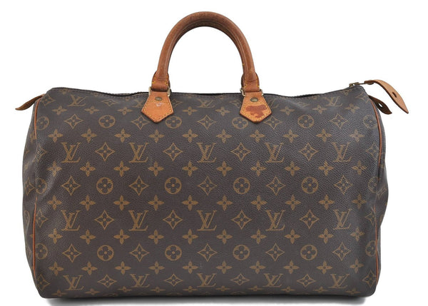 Authentic Louis Vuitton Monogram Speedy 40 Hand Bag M41522 LV 2629D