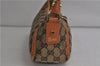 Authentic GUCCI Abbey Shoulder Hand Bag GG Canvas Leather 130939 Brown 2630E